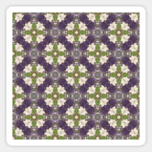 Lime Green, Purple and Cream Pattern  - WelshDesignsTP003 Magnet